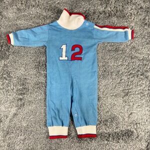 Vintage Health-tex Romper 9 Months Blue Sporty Number 12 Jumpsuit Jumpsuit USA